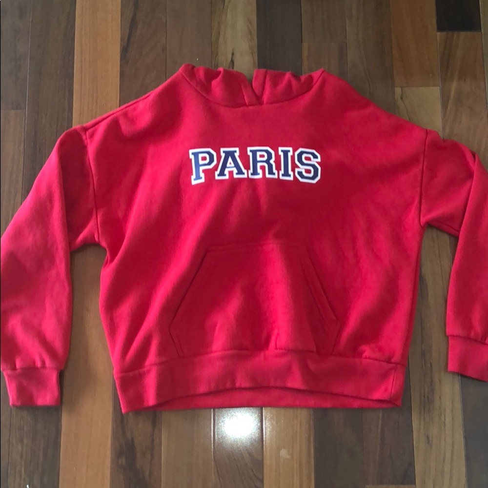 Pac Sun Red Paris Sweatshirt